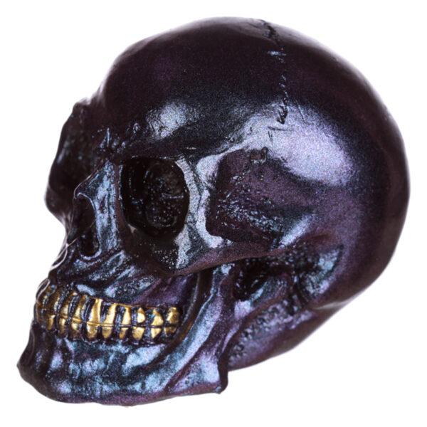 Gothic Iridescent Skull Ornament - Image 8