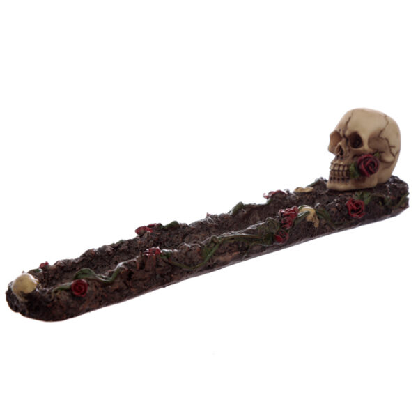 Fantasy Skulls and Roses Incense Burner Ashcatcher - Image 3