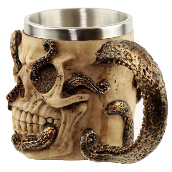 Decorative Tankard - Bronze Octopus Skull - Image 2
