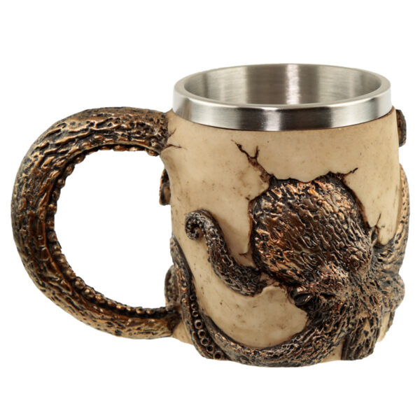 Decorative Tankard - Bronze Octopus Skull - Image 3