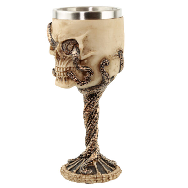 Decorative Bronze Octopus Skull Goblet (Bulk Packaging) - Image 2