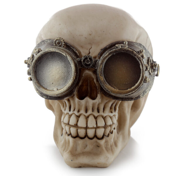 Fantasy Steampunk Skull Ornament - Goggles - Image 3