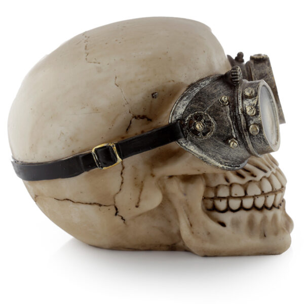 Fantasy Steampunk Skull Ornament - Goggles - Image 4