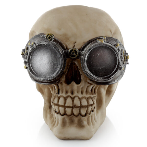 Fantasy Steampunk Skull Ornament - Goggles - Image 7