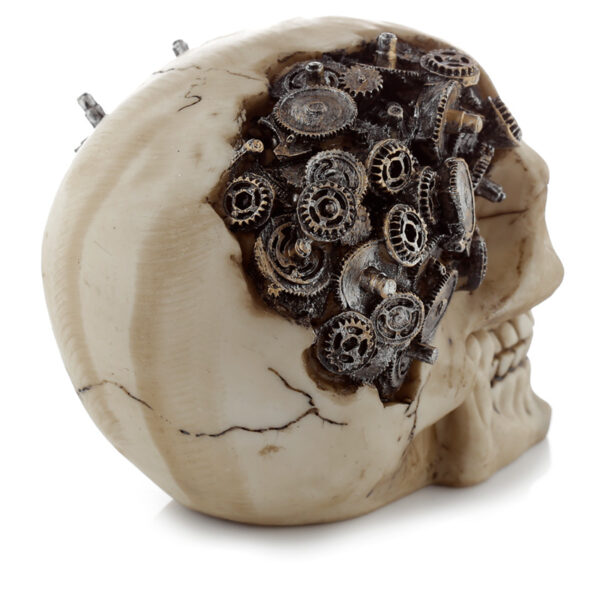 Fantasy Steampunk Skull Ornament - Cogs and Gears - Image 4