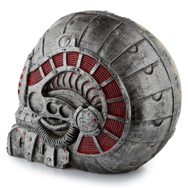 Fantasy Steampunk Skull Ornament - Half Robot Head - Image 4