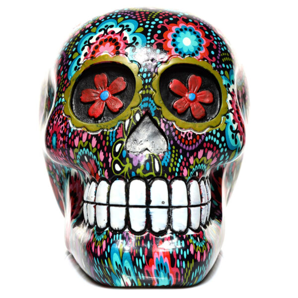 Fantasy Ornament - Floral Day of the Dead Skull - Image 2