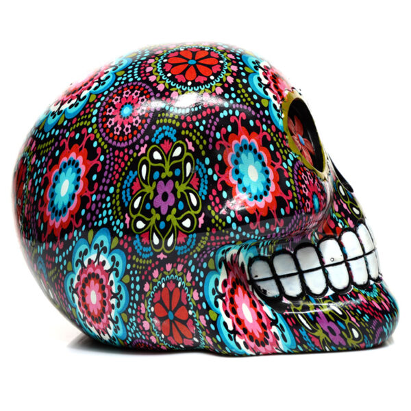 Fantasy Ornament - Floral Day of the Dead Skull - Image 3