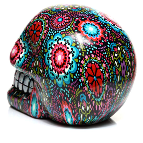 Fantasy Ornament - Floral Day of the Dead Skull - Image 4