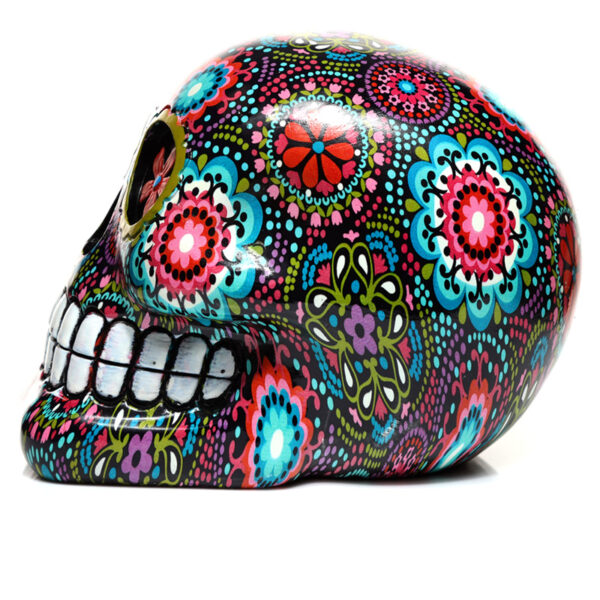 Fantasy Ornament - Floral Day of the Dead Skull - Image 5