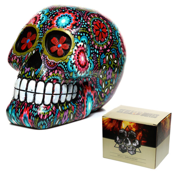 Fantasy Ornament - Floral Day of the Dead Skull - Image 7
