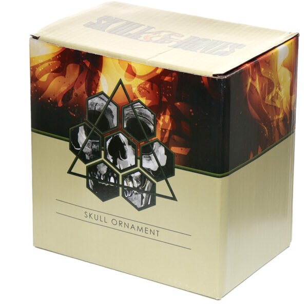 Fantasy Skull Ornament - Skull with Black Cat - Image 7