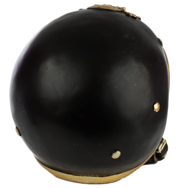Fantasy Biker Helmet Gold Punk Skull Ornament - Image 4