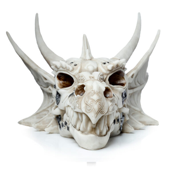Dragon Skull Decoration with Metallic Detail - Image 5