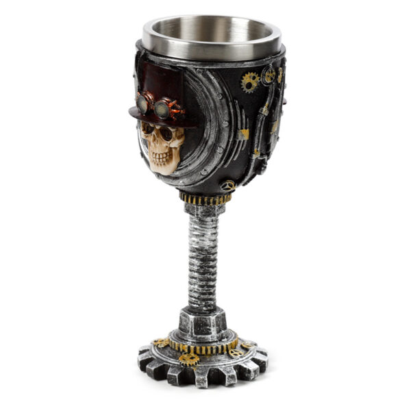 Decorative Goblet - Steampunk Skull - Image 2