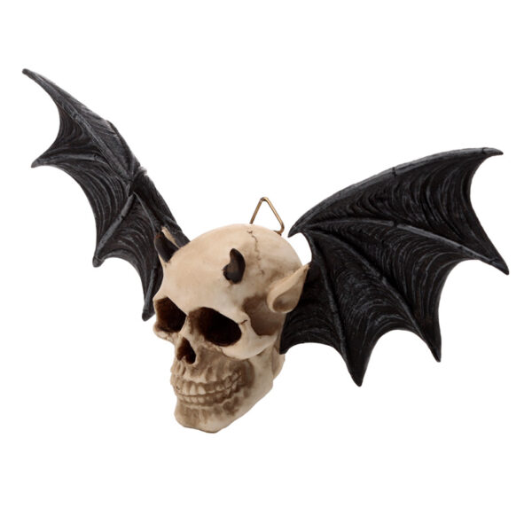 Gothic Wall Plaque - Devil Bat Skull - Image 3