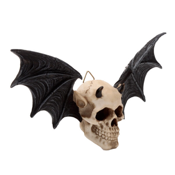 Gothic Wall Plaque - Devil Bat Skull - Image 4