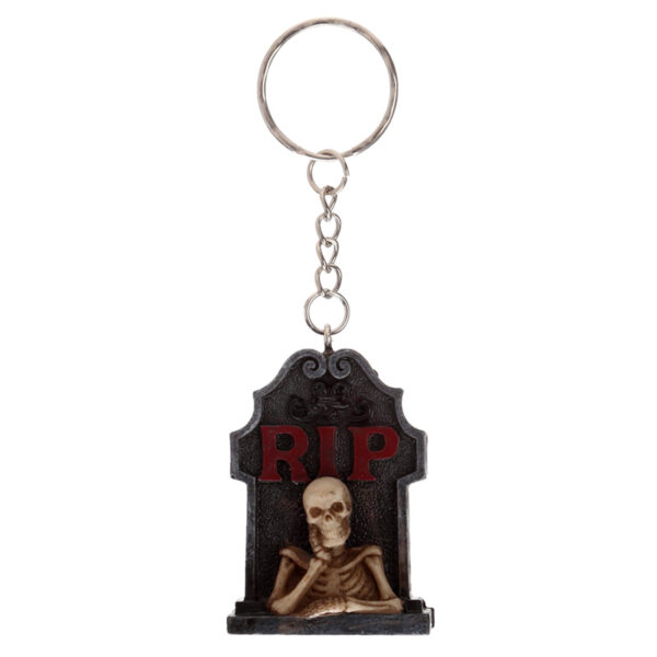 Novelty Keyring - Skeleton RIP Tombstone - Image 3