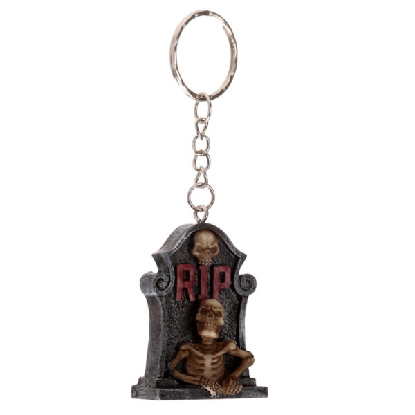 Novelty Keyring - Skeleton RIP Tombstone - Image 5