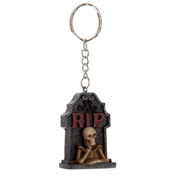 Novelty Keyring - Skeleton RIP Tombstone - Image 6