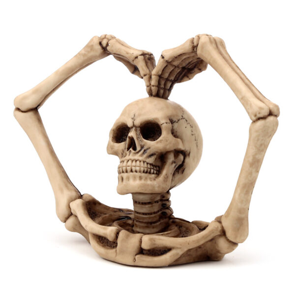 Gothic Skull Decoration - Skull and Skeleton Arms Heart - Image 3