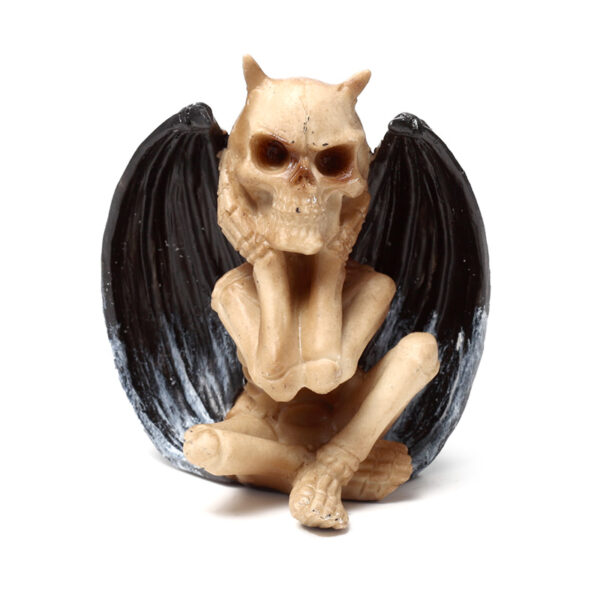 Decorative Set of 3 Ornaments - The Reaper See No Speak No Hear No Evil Winged Demons - Image 2