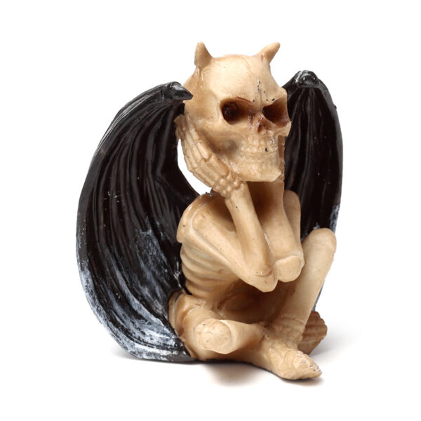 Decorative Set of 3 Ornaments - The Reaper See No Speak No Hear No Evil Winged Demons - Image 5