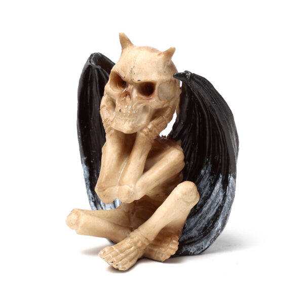 Decorative Set of 3 Ornaments - The Reaper See No Speak No Hear No Evil Winged Demons - Image 8