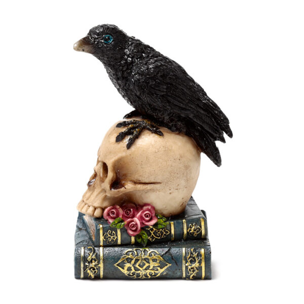 Decorative Ornament - Crow on Skull & Books - Image 4