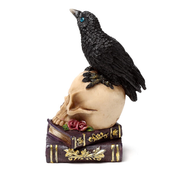 Decorative Ornament - Crow on Skull & Books - Image 5