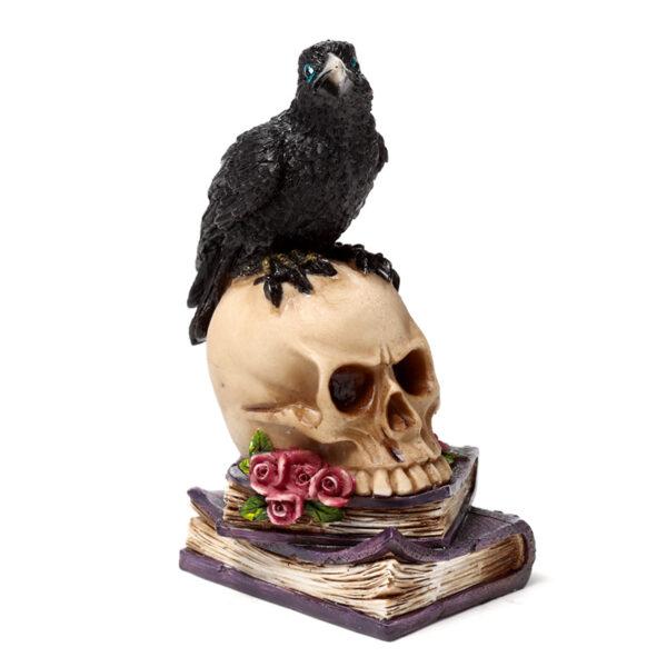 Decorative Ornament - Crow on Skull & Books - Image 7