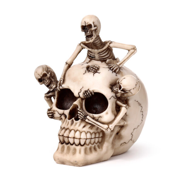 Decorative Ornament - Skull with Bursting Skeletons - Image 3
