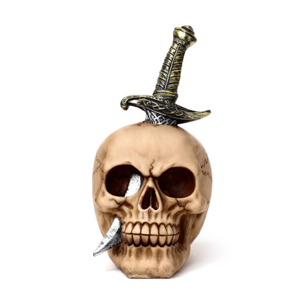 Decorative Ornament - Skull Pierced with Sword - Image 2