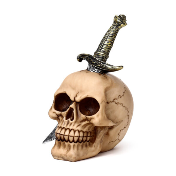 Decorative Ornament - Skull Pierced with Sword - Image 3