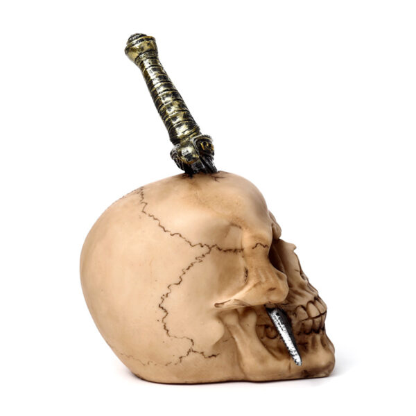 Decorative Ornament - Skull Pierced with Sword - Image 7