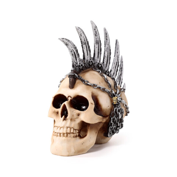Decorative Ornament - Punk Skull with Chains & Blades Mohican - Image 3