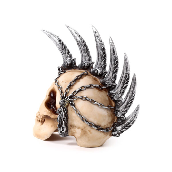Decorative Ornament - Punk Skull with Chains & Blades Mohican - Image 4