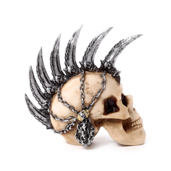 Decorative Ornament - Punk Skull with Chains & Blades Mohican - Image 7