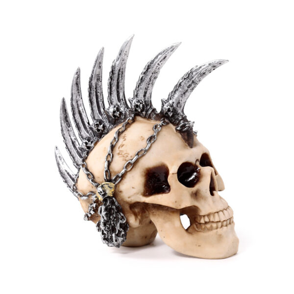 Decorative Ornament - Punk Skull with Chains & Blades Mohican - Image 8