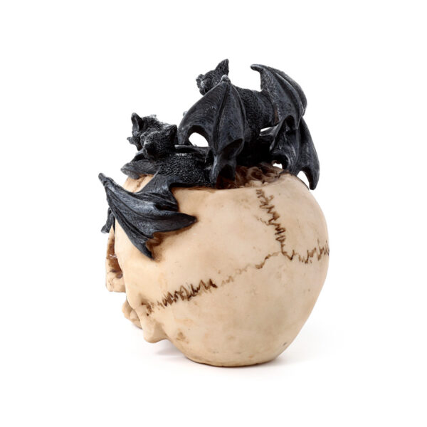 Decorative Ornament - Skull with Bats Crawling Inside - Image 5