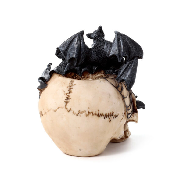 Decorative Ornament - Skull with Bats Crawling Inside - Image 6