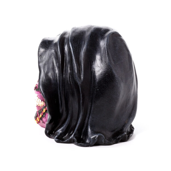 Decorative Ornament - Day of the Dead Purple Skull with Hood - Image 4