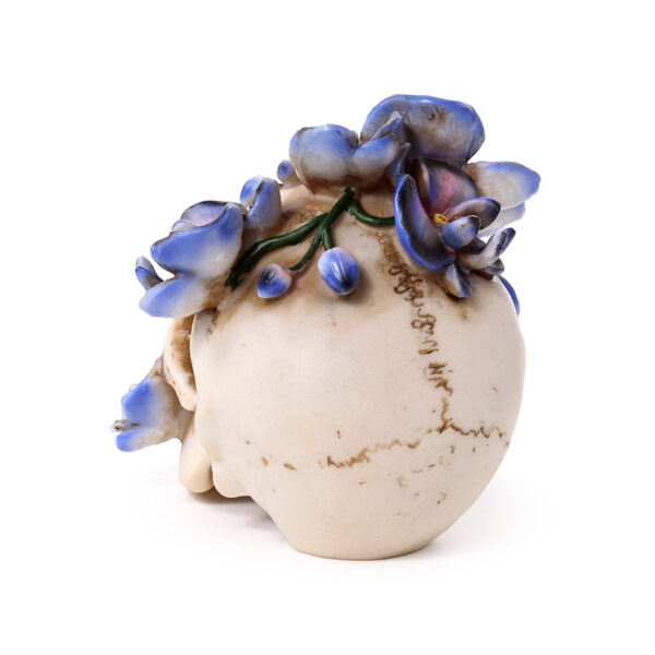 Decorative Ornament - Skull with Purple Vine Flowers - Image 5