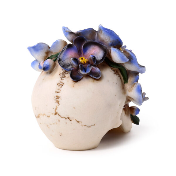 Decorative Ornament - Skull with Purple Vine Flowers - Image 6