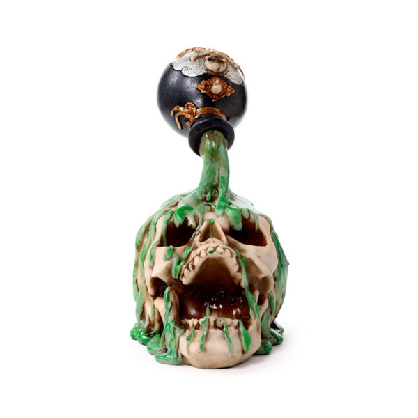 Decorative Ornament - Screaming Skull with Green Potion - Image 2