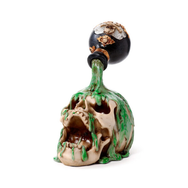 Decorative Ornament - Screaming Skull with Green Potion - Image 3