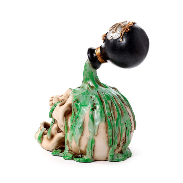 Decorative Ornament - Screaming Skull with Green Potion - Image 4
