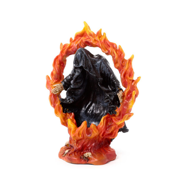 Resin Tea Light Holder - The Reaper of Death Ring of Fire - Image 3