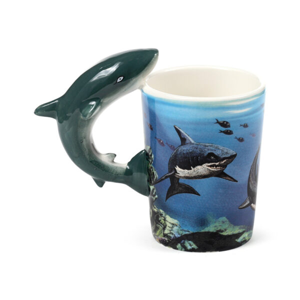 Shaped Handle Ceramic Mug - Lisa Parker Shark - Image 5