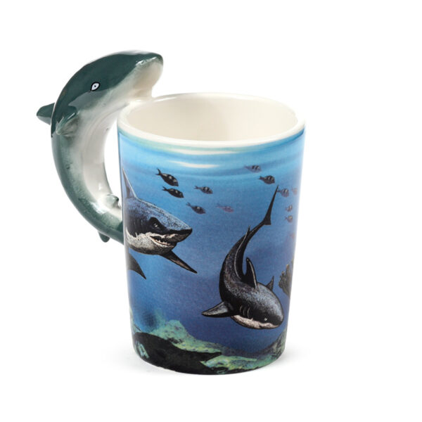 Shaped Handle Ceramic Mug - Lisa Parker Shark - Image 6